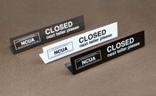 Easel Style NCUA Teller Closed Sign